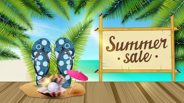 Vector summer sale banner