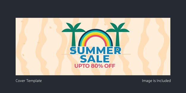 Summer sale cover page template