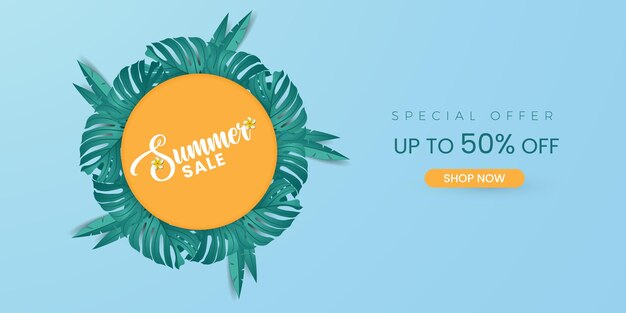 Vector summer sale creative background design summer sale poster