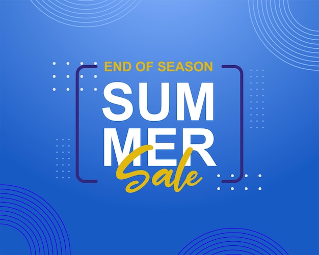 Summer sale design with gradient background