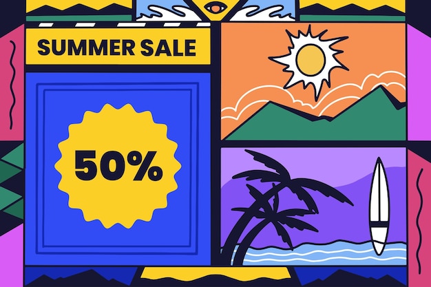 Vector summer sale design