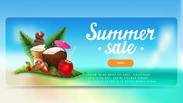 Summer sale discount banner