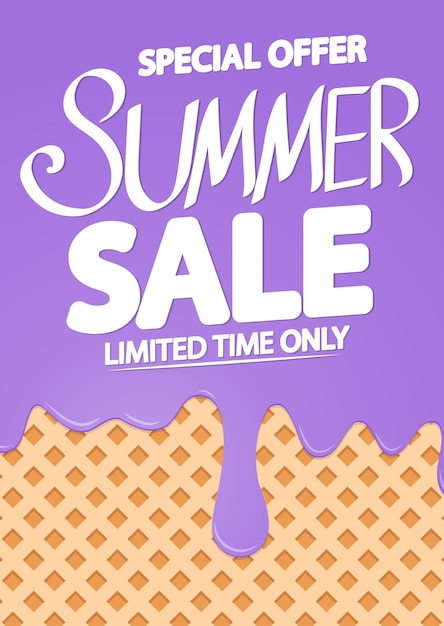 Summer Sale discount poster design template store offer banner