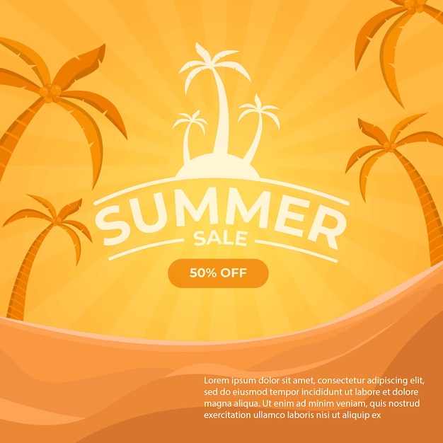 Vector summer sale discount simple