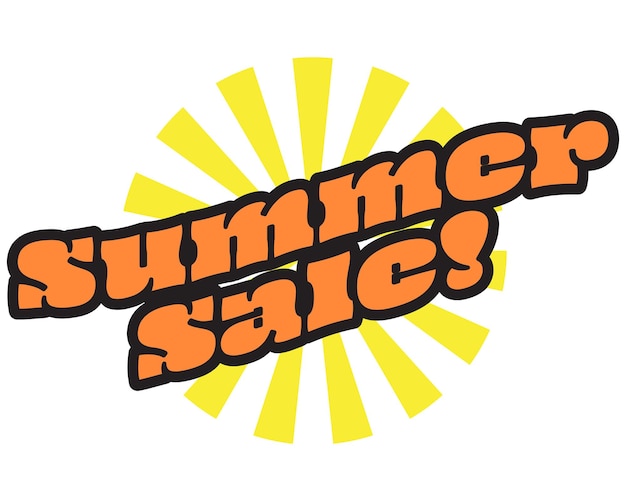 Vector summer sale discount sticker tag