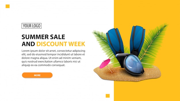 Vector summer sale and discount week