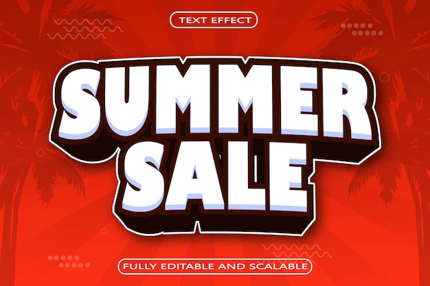 Summer Sale Editable Text Effect 3 Dimension Emboss Modern Style