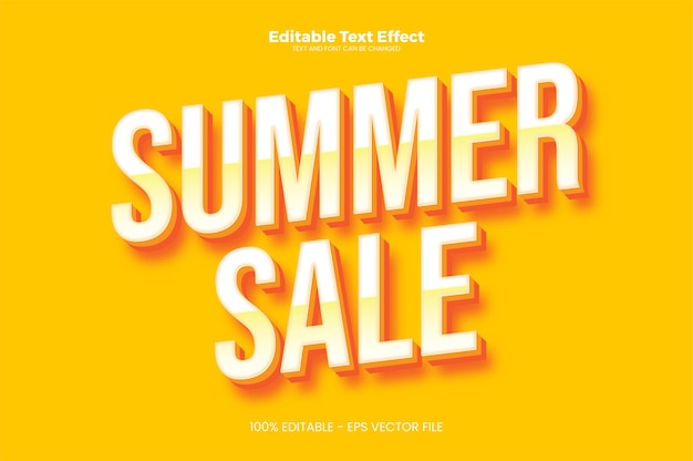 Summer Sale editable text effect in modern trend style