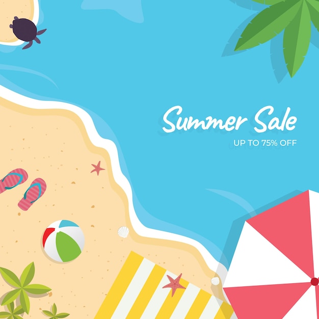 Summer Sale End of Season Design Banner Suitable for Print and Social Media