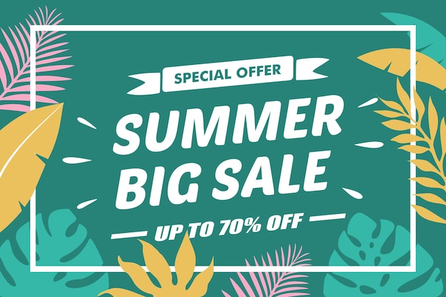 summer sale flat   banner