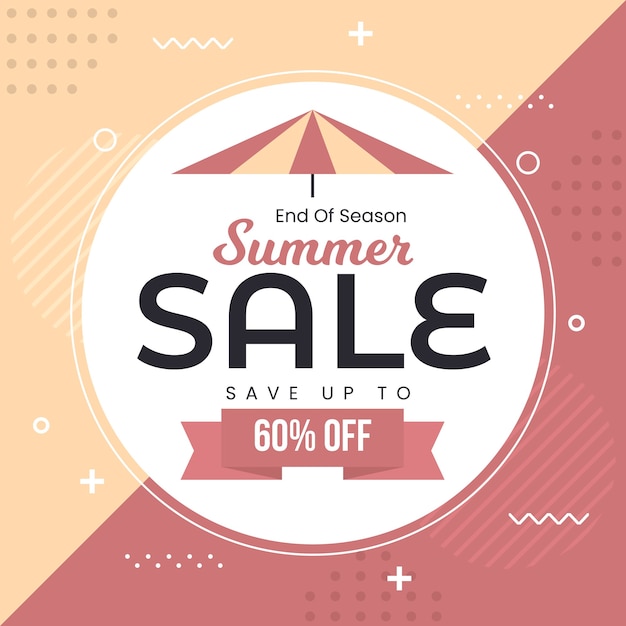 SUMMER SALE IN FLAT DESIGN