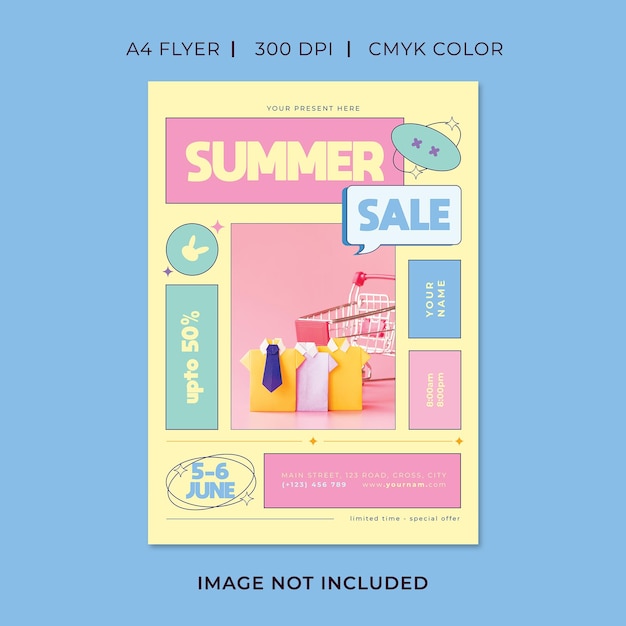 Vector summer sale flyer