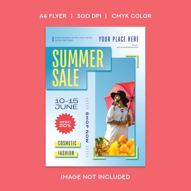 Vector summer sale flyer