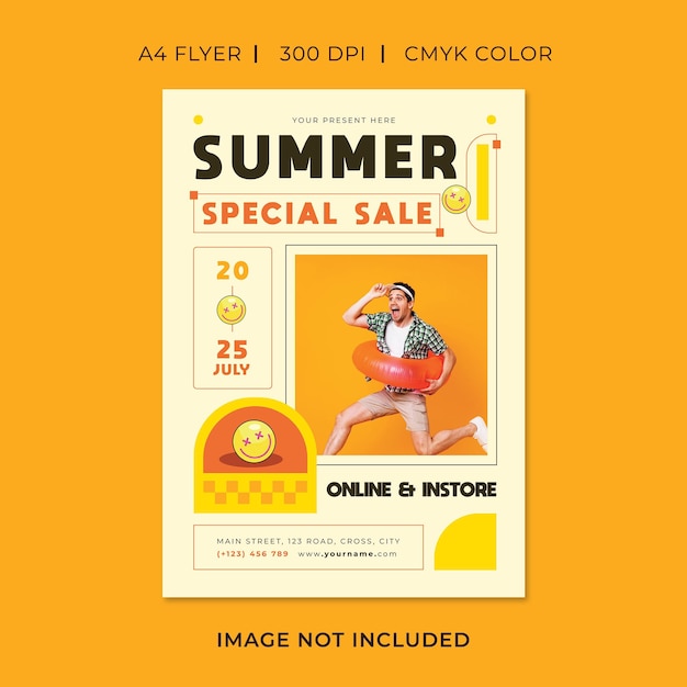 Vector summer sale flyer