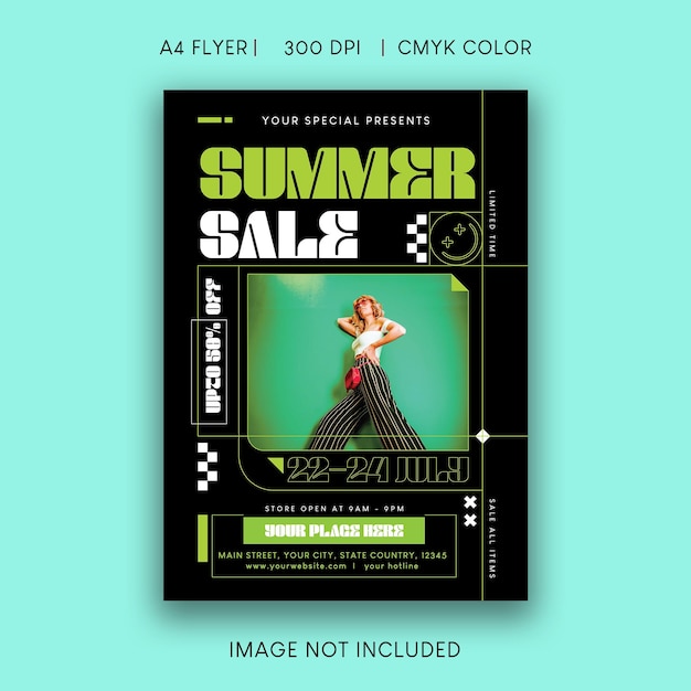 Vector summer sale flyer