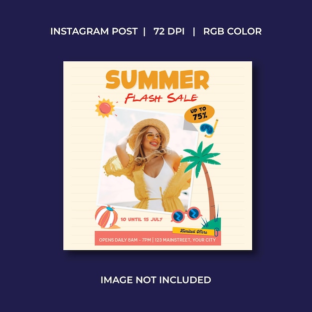 Vector summer sale flyer