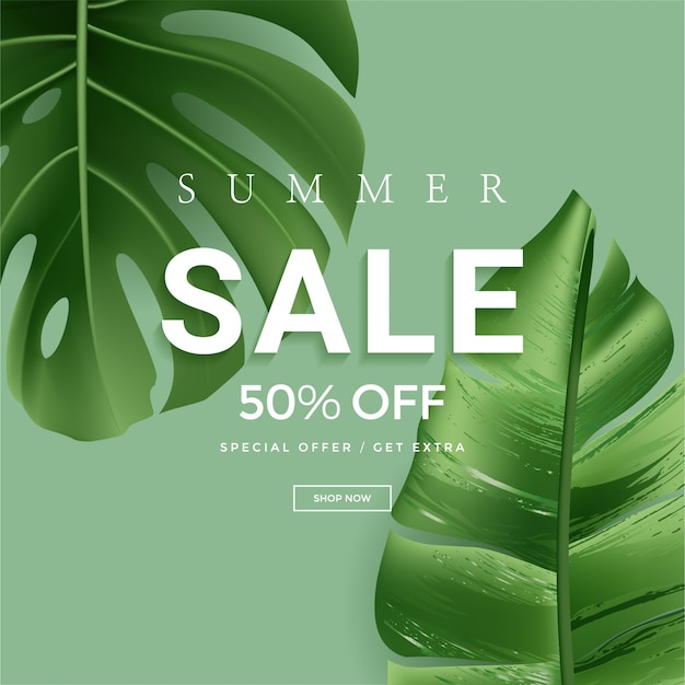 Summer sale frame & background
