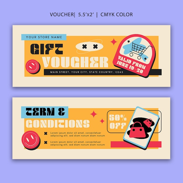 Vector summer sale gift voucher