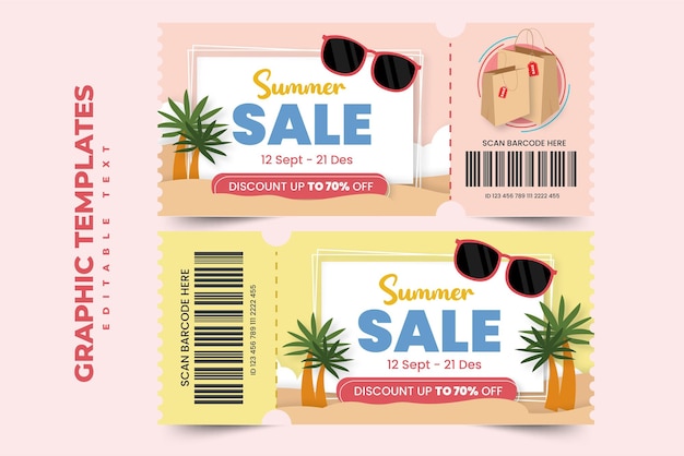 Summer sale graphic template