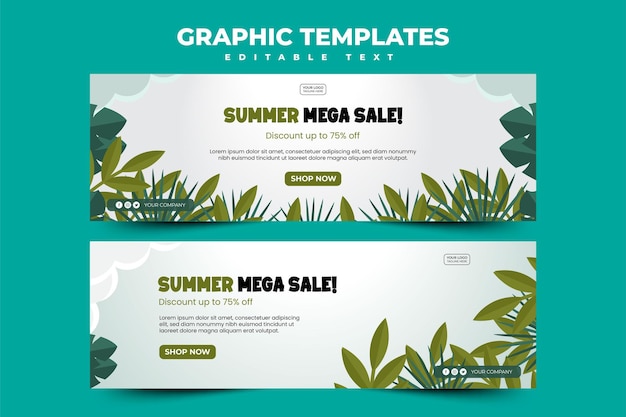 Summer sale graphic template