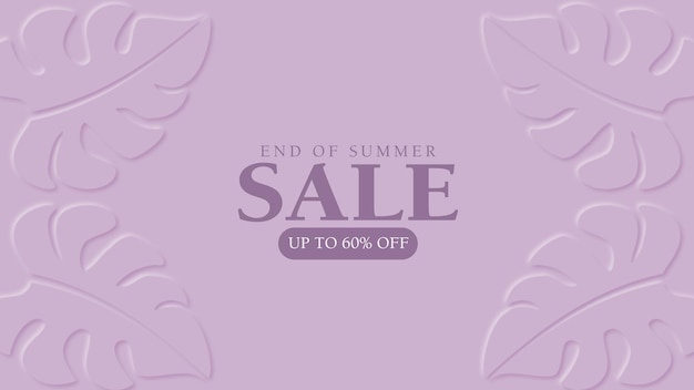 Vector summer sale horizontal banner