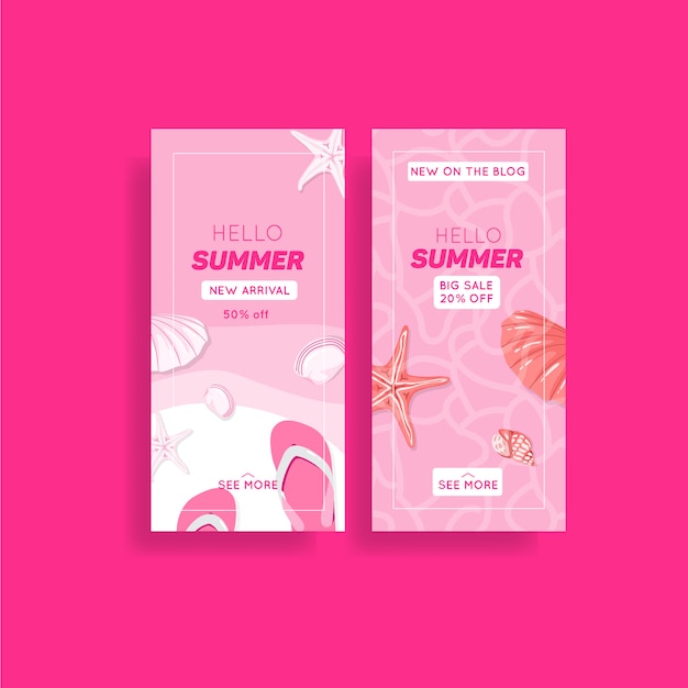 Summer sale instagram stories collection