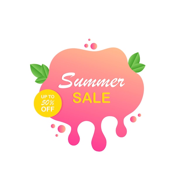 Summer sale label icon for your needs. Modern vector illustration.