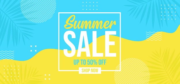 Summer sale lettering template banner Shop or online shopping Sticker badge coupon store