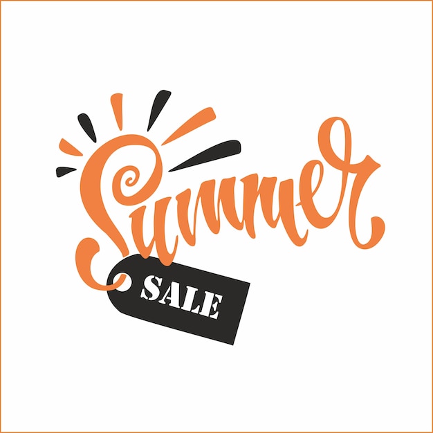 Vector summer sale lettering