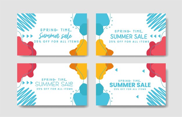 Vector summer sale minimalist square banner template suitable for social media posts flyerbackgroud and