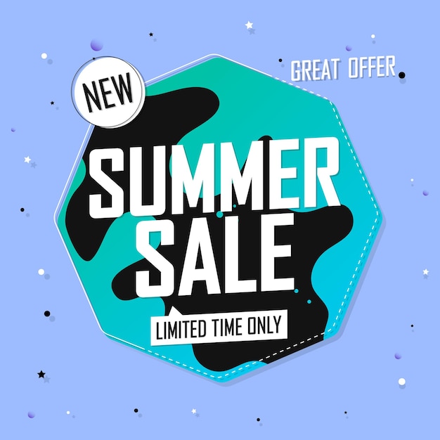 Summer Sale poster design template vector illustration