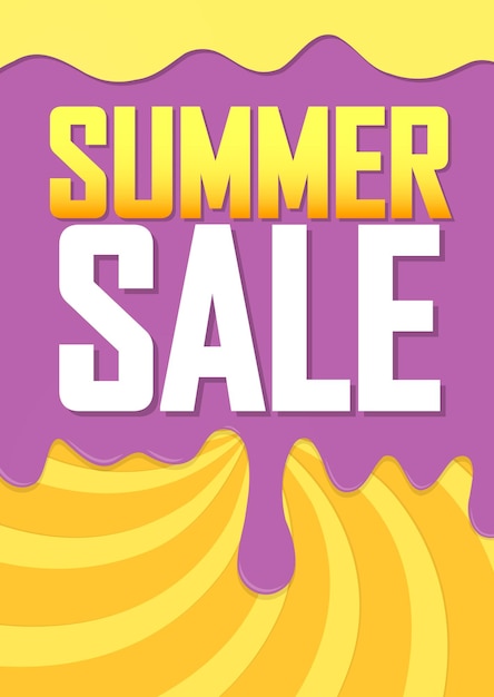 Summer Sale poster design template vector illustration