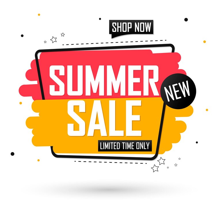 Vector summer sale poster design template vector illustration