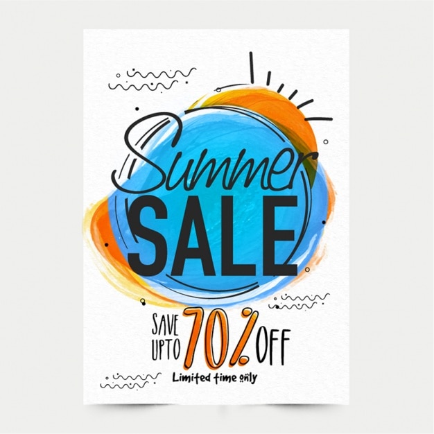 Summer sale poster met fantastische kortingen