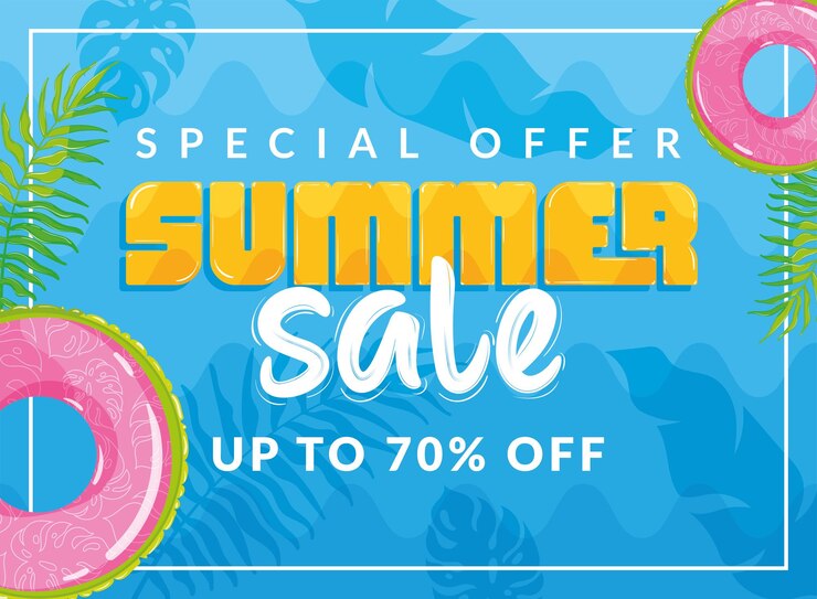 Summer sale poster Special offer Vector