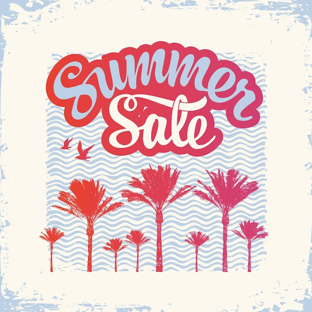 Vector summer sale poster