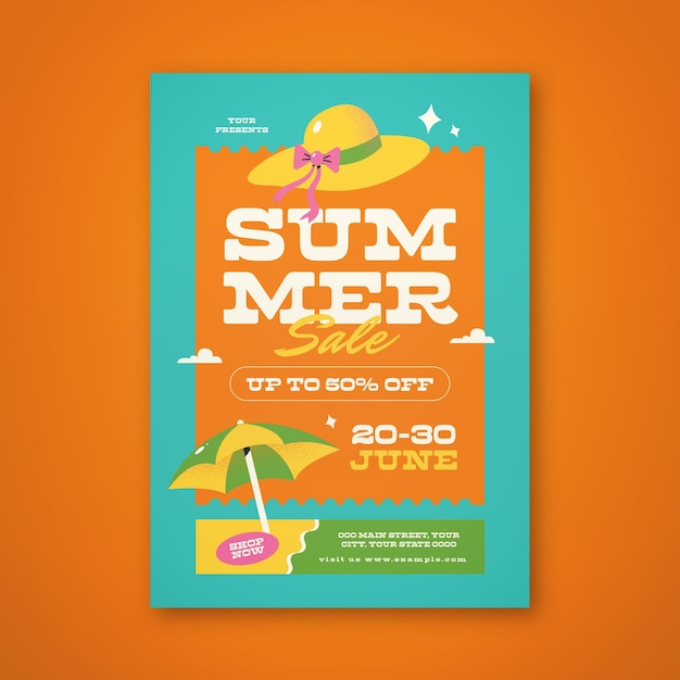 Vector summer sale poster