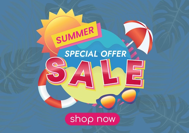 summer sale promotion for shopping on holidays