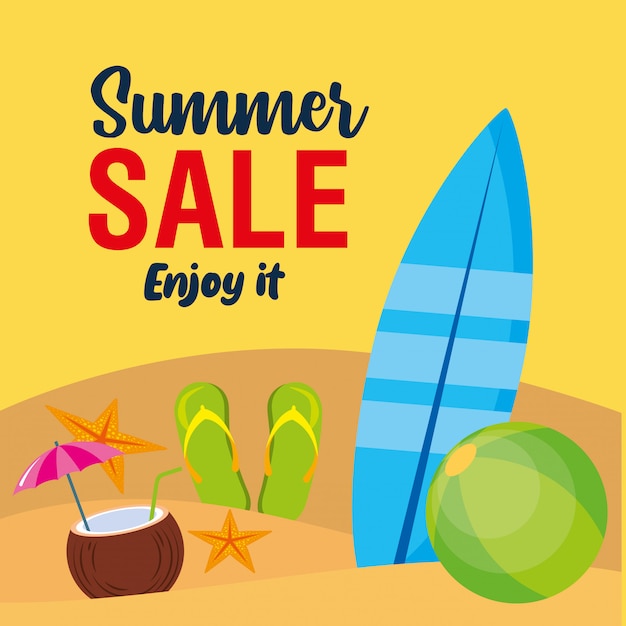 Summer sale shopping advertising