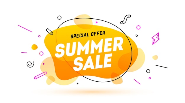 Vector summer sale speech bubble