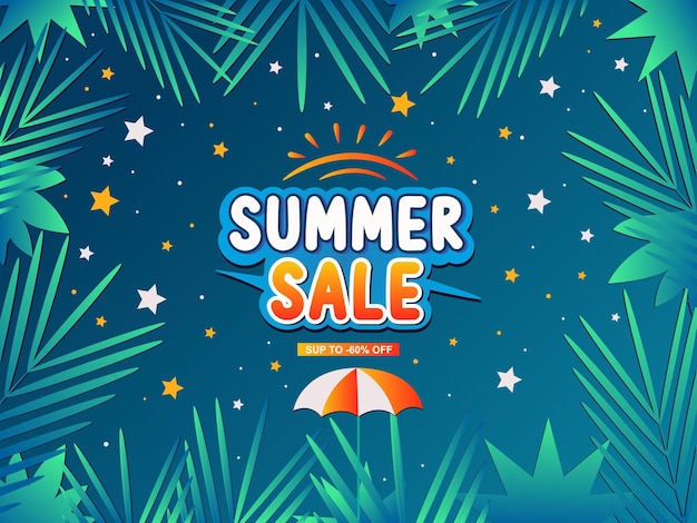 Летняя распродажа футболки Дизайн красочный летний фон Векторная иллюстрация для пляжного отдыха на солнце