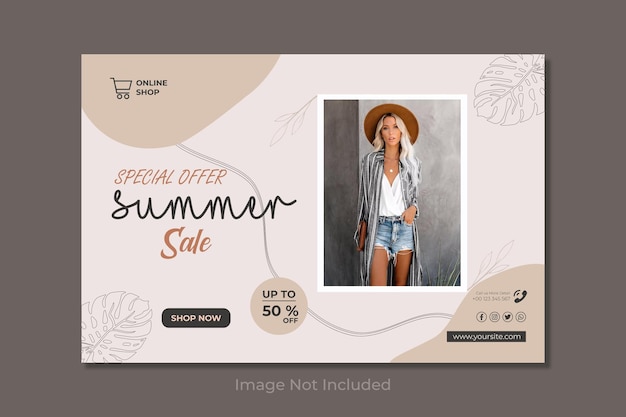 Summer sale template banner design