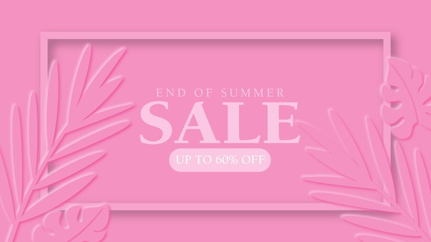 Summer sale tropical background