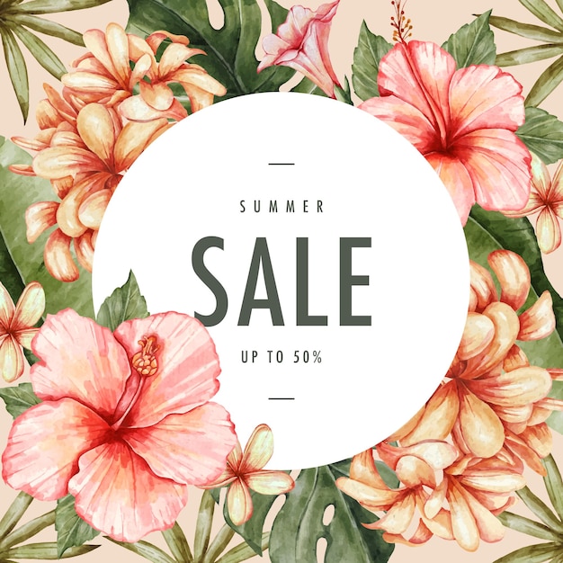 Summer sale tropical design