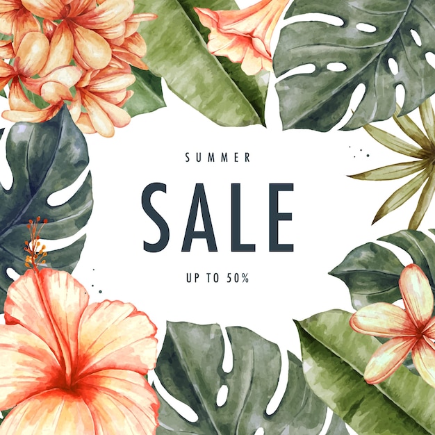 summer sale tropical design