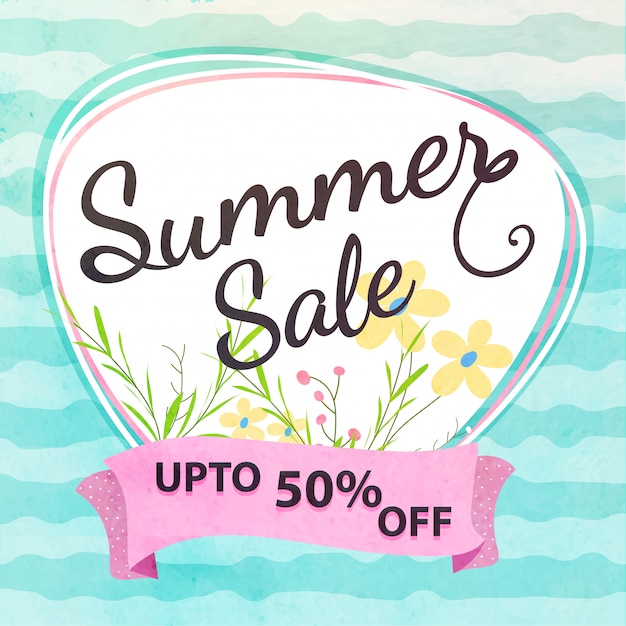 Summer sale upto 50% off offers.