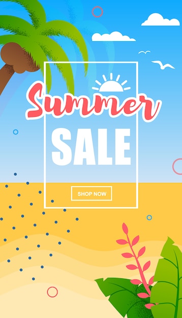 Summer sale, vacation or travel promo