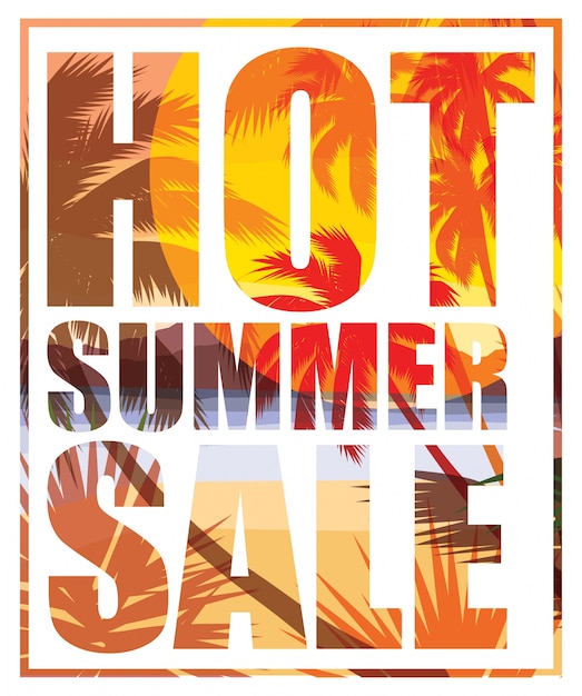 Vector summer sale. vector template.