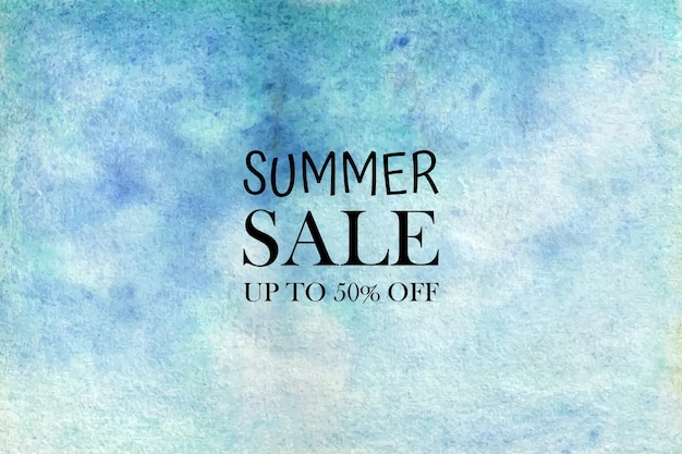 Summer sale watercolor   hand painted aquarelle   stains on paper