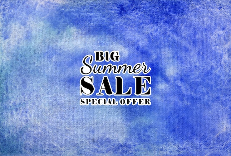 Vector summer sale watercolor hand painted   texture  